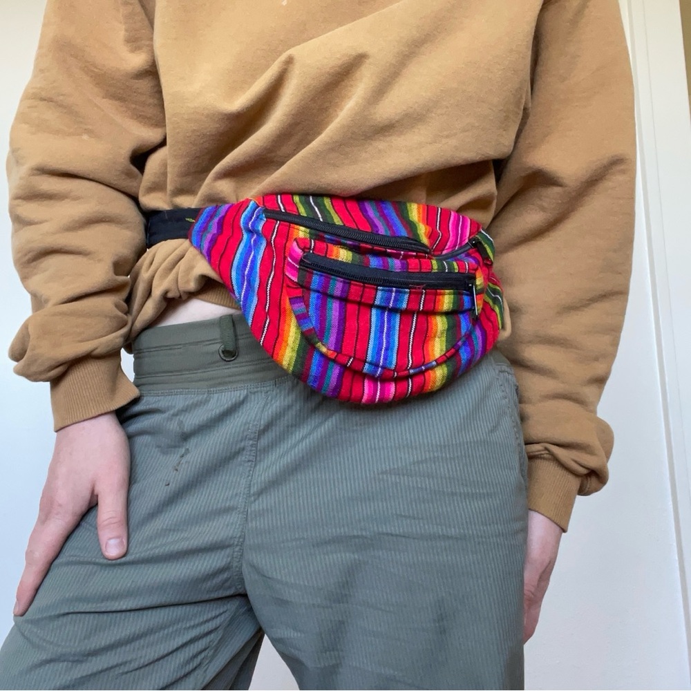 Colorful Striped Boho Fanny Pack